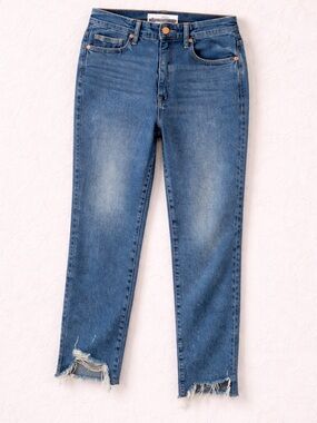 Good American Light Wash Straight Leg Jeans Size 28